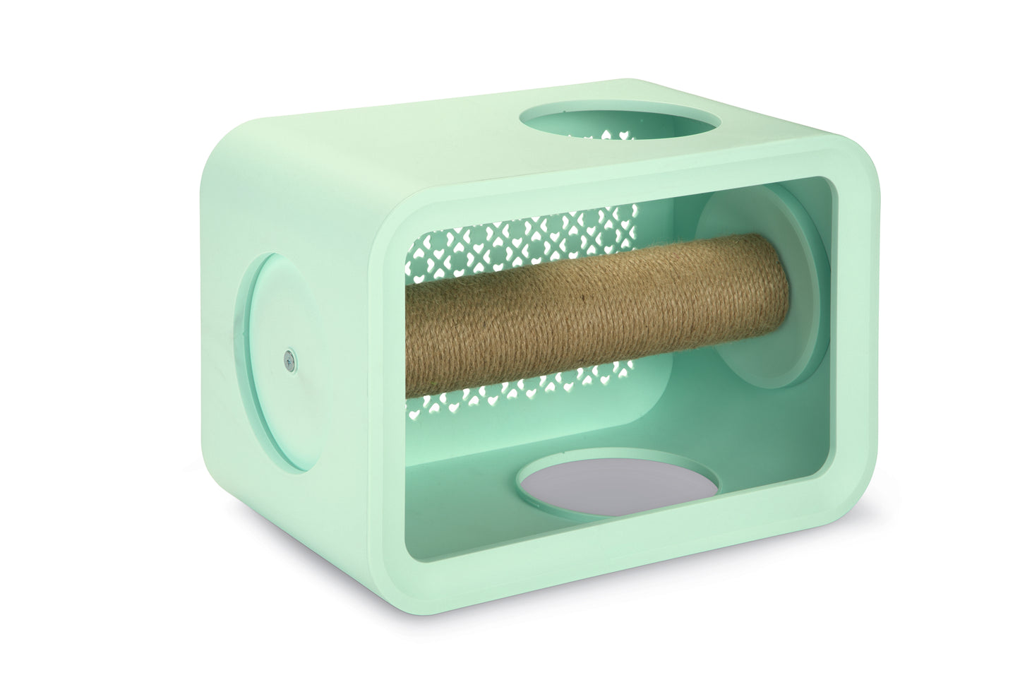 De Beeztees Cat Cube Scratch is een open cabine waar je kat heerlijk kan krabben aan de krabpaal. De krabpaal kun je zelf eenvoudig bevestigen door middel van 2 schroeven. De krabcabine kan zowel horizontaal als verticaal worden geplaatst. De Beeztees Cat Cube Scratch is een onderdeel van de mix en match serie Cat Cubes die speciaal is ontworpen voor zowel kat als baasje.