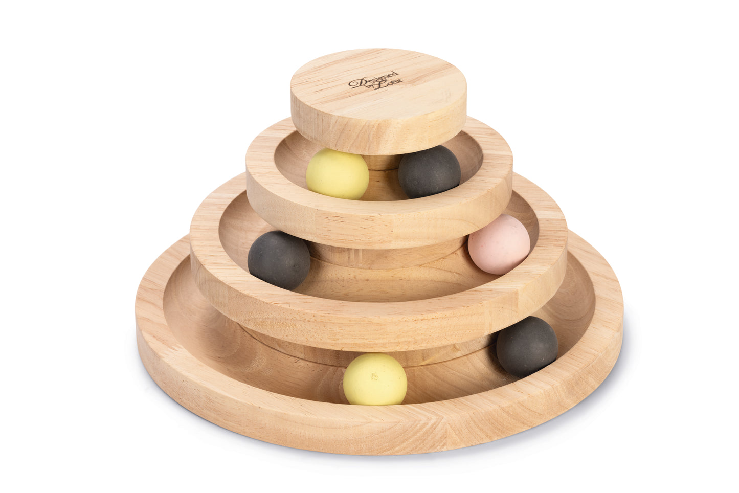 Designed by Lotte Speeltoren Mia - Kattenspeelgoed - Hout - Bruin -