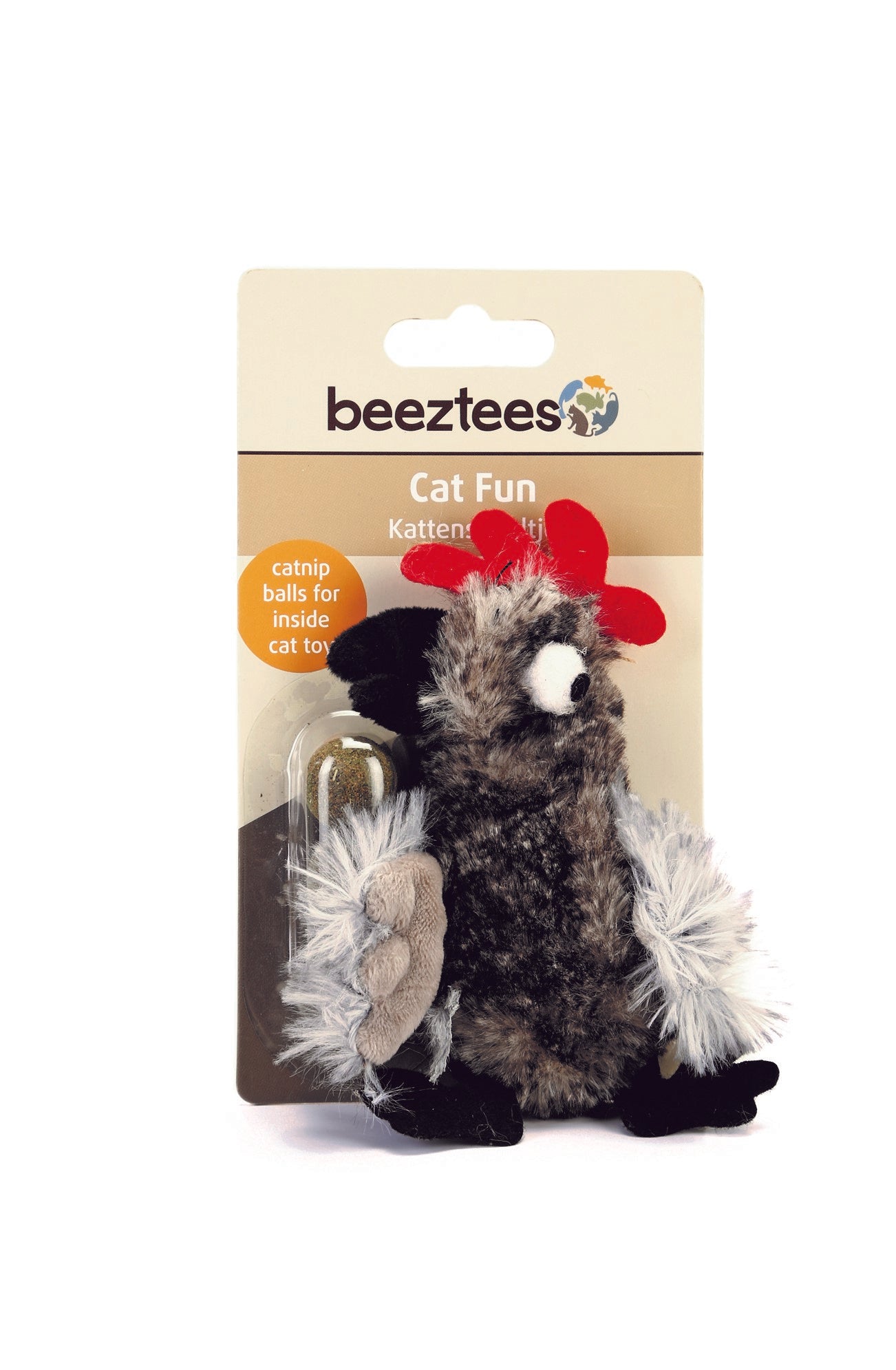 De Beeztees Owly is een leuk pluche kattenspeeltje met geperste catnip ballen. In het speeltje zijn gaten gemaakt, zodat je de catnip ballen erin kunt doen. Door de catnip wordt het speeltje extra aantrekkelijk voor jouw kat of kitten, waardoor jouw maatje ermee wilt blijven spelen.