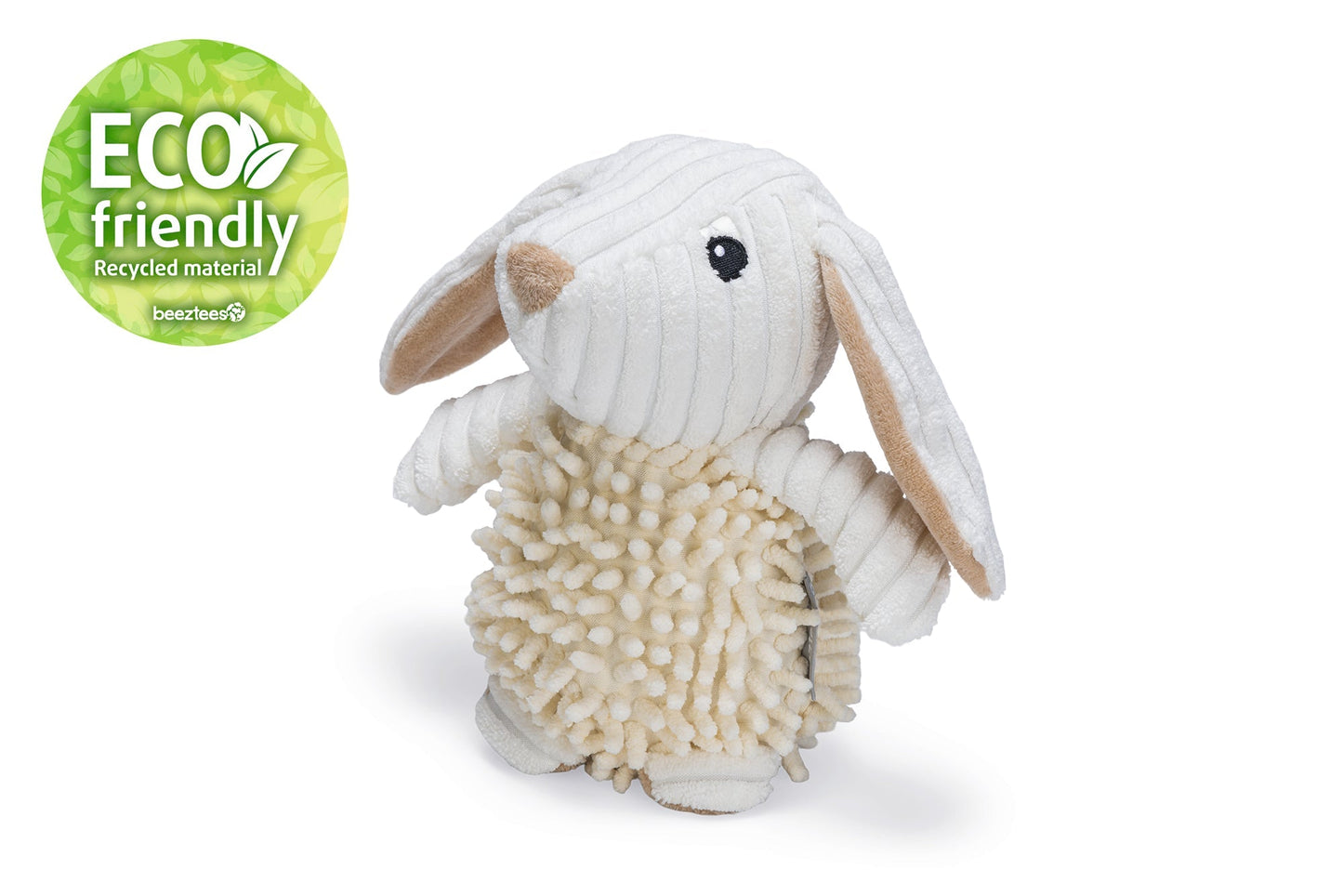 Beeztees Eco Konijn Jenno - Hondenspeelgoed - Fleece - 100% Gerecycled