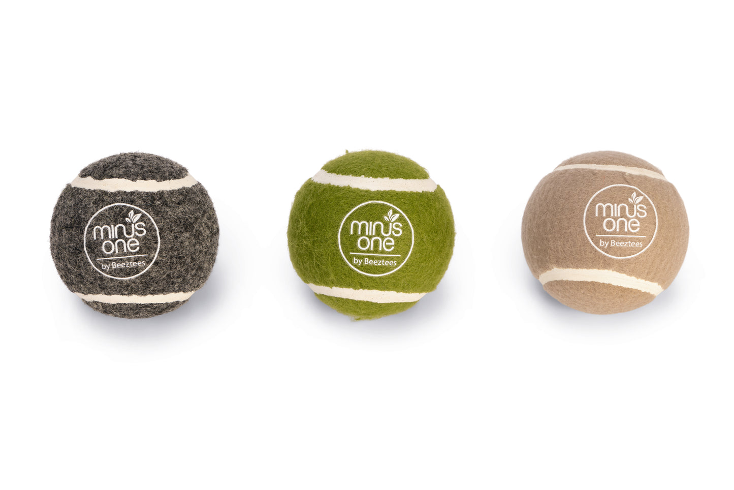 Beeztees Minus One Tennisbal - Hondenspeelgoed - Multi - dia 6.3 cm - 3 stuks