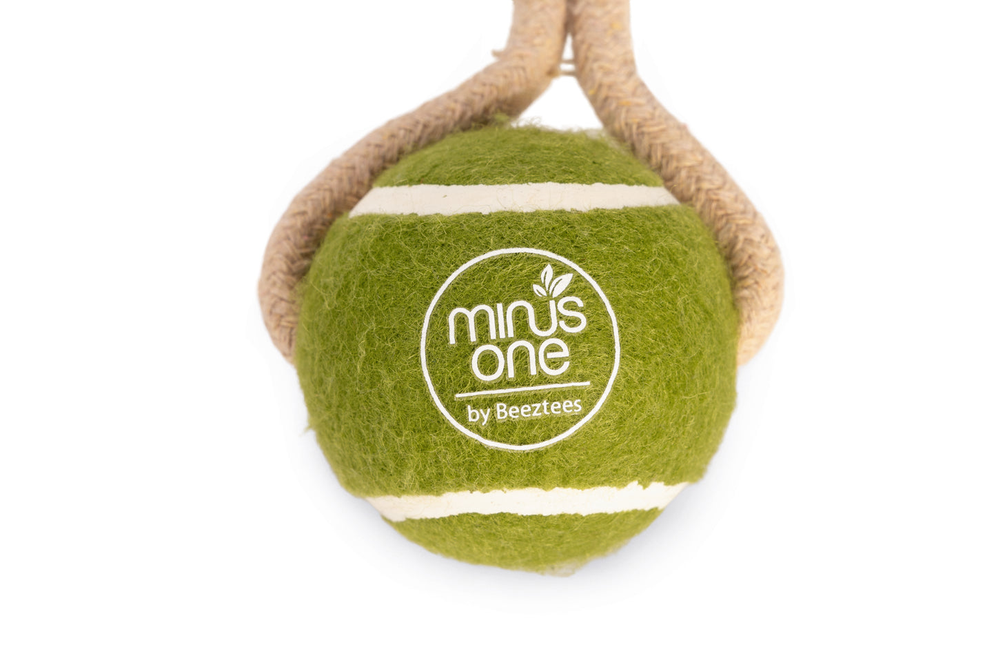 Beeztees Minus One Duo Tennisbal Koord - Hondenspeelgoed - Groen/Bruin