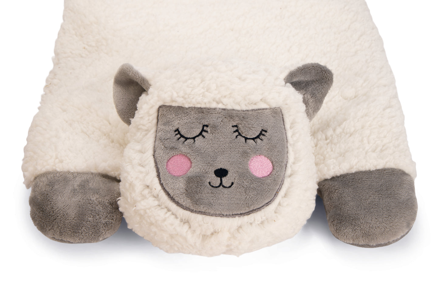 Beeztees Kitten Lama Casto - Kattenkussen - Pluche - Wit - 60X40X12 cm