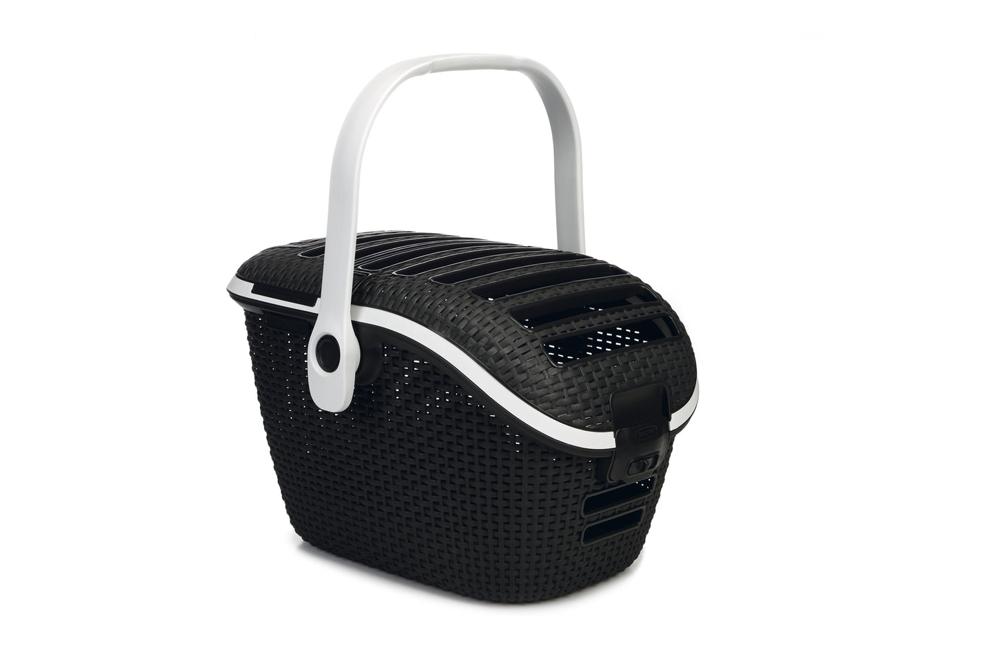 De Curver reismand, is de crème de la crème onder de reismanden. Deze schitterend uitziende reismand met bovenlader, is gemaakt van het oersterke materiaal rattan, waarmee hoogwaardig gevlochten kunststof wordt bedoeld. De mand is voorzien van een draagarm, welke gemakkelijk kan worden vastgezet in de autogordel als jouw kleine vriend bijvoorbeeld naar de dierenarts moet.