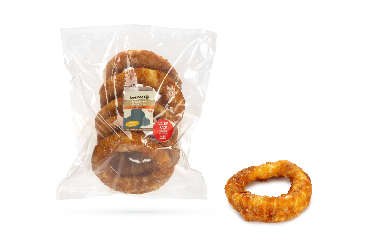 Beeztees Culinair Kauwring met Kip - Hondensnacks - Bulkverpakking - 5