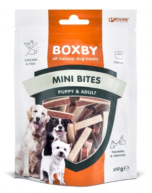 BOXBY MINI BITES Vetarm, gunstig voor de spijsvertering, perfect voor training
