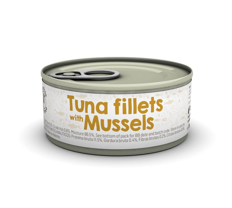 Voor katten die van verse vis houden (en welke kat niet?) is tonijnfilets & mosselen de favoriete keuze. Het bevat twee van hun favoriete smaken in een heerlijke jus die ze niet kunnen weerstaan. En het beste deel? U geeft uw kat een biologisch passend dieet.