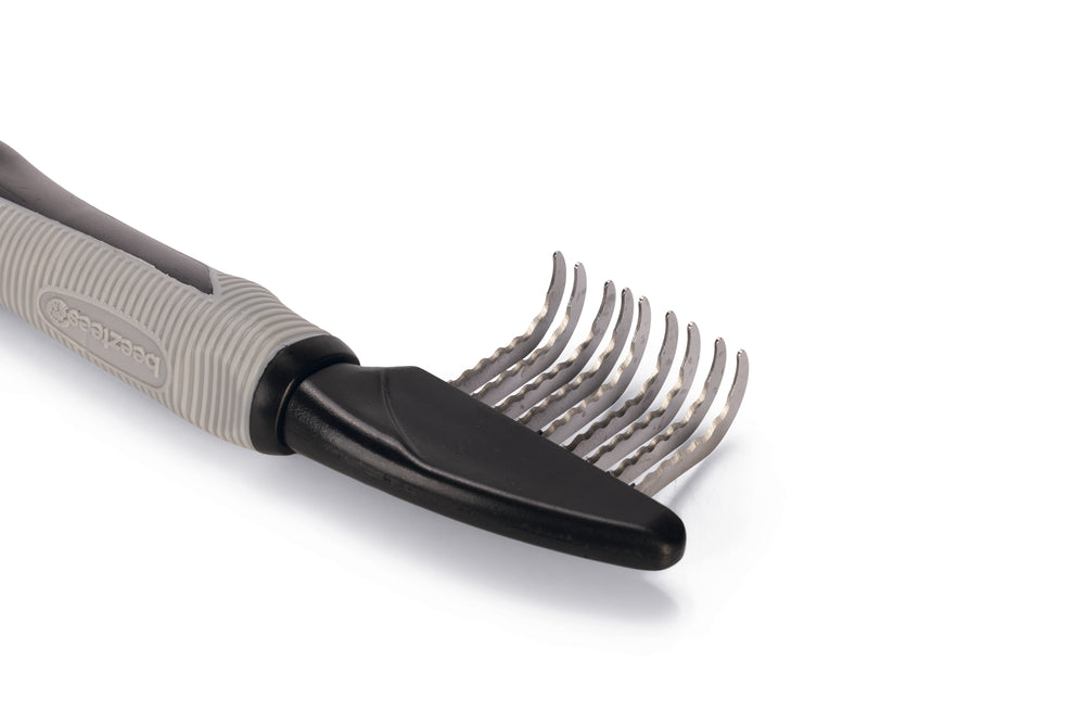 Beeztees Klittenkam - Hondenverzorging - Grof - Zwart/Grijs - 19x6,5x3 m