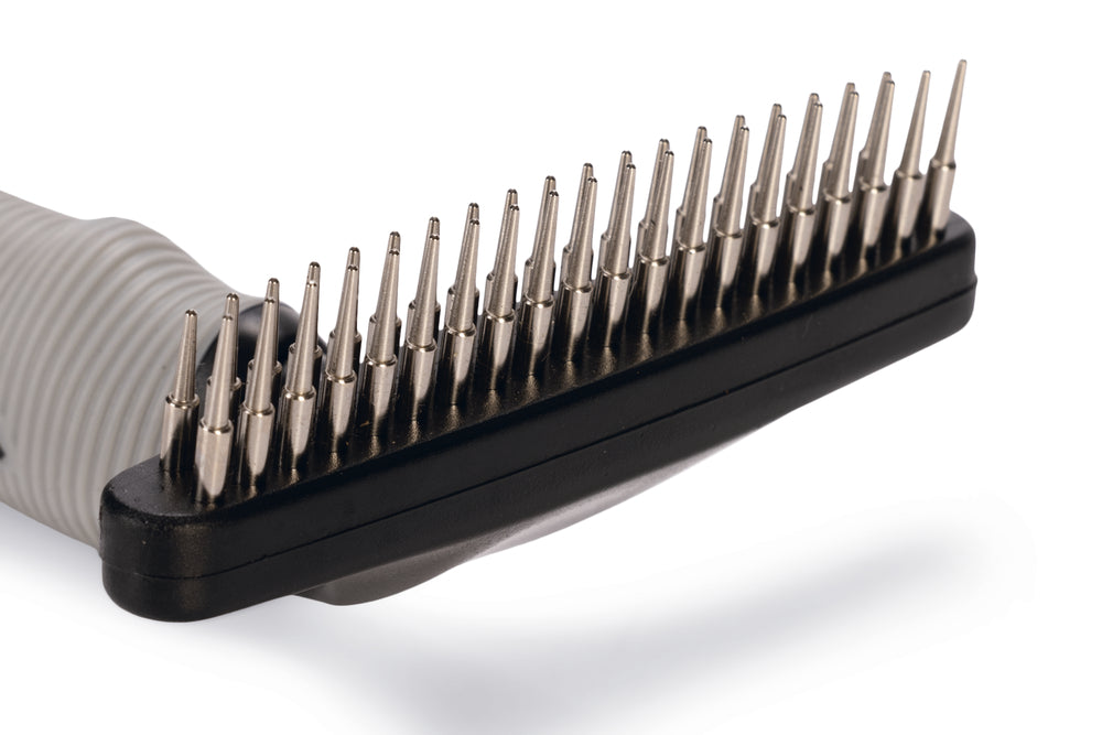 Beeztees Roskam Dubbel Roterende Tand - Hondenverzorging - Zwart/Grijs - 16,5x10,5x3 cm