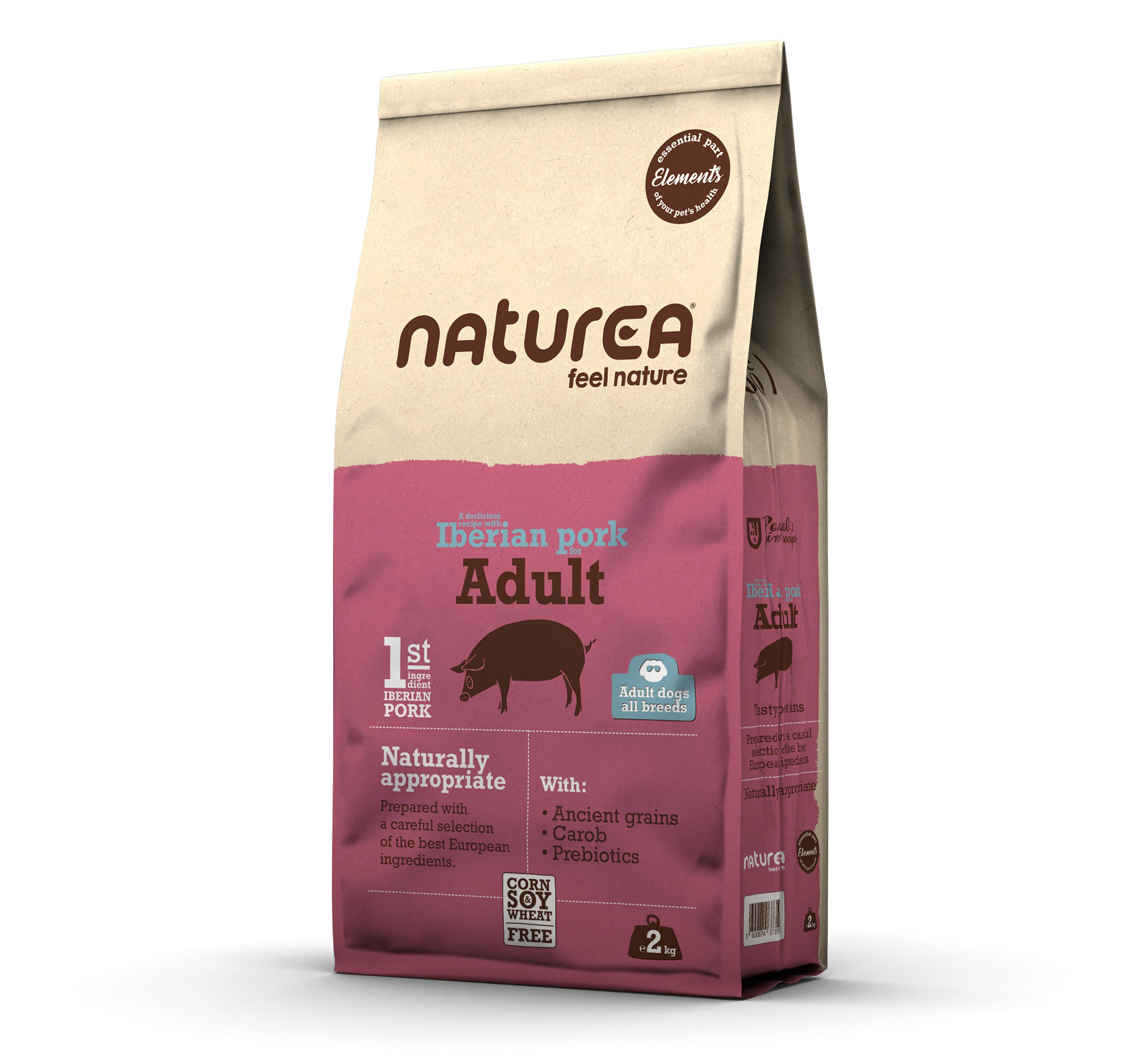 Naturea Elements Adult – Iberisch Varkensvlees Hondenvoer 2 kilo zakken