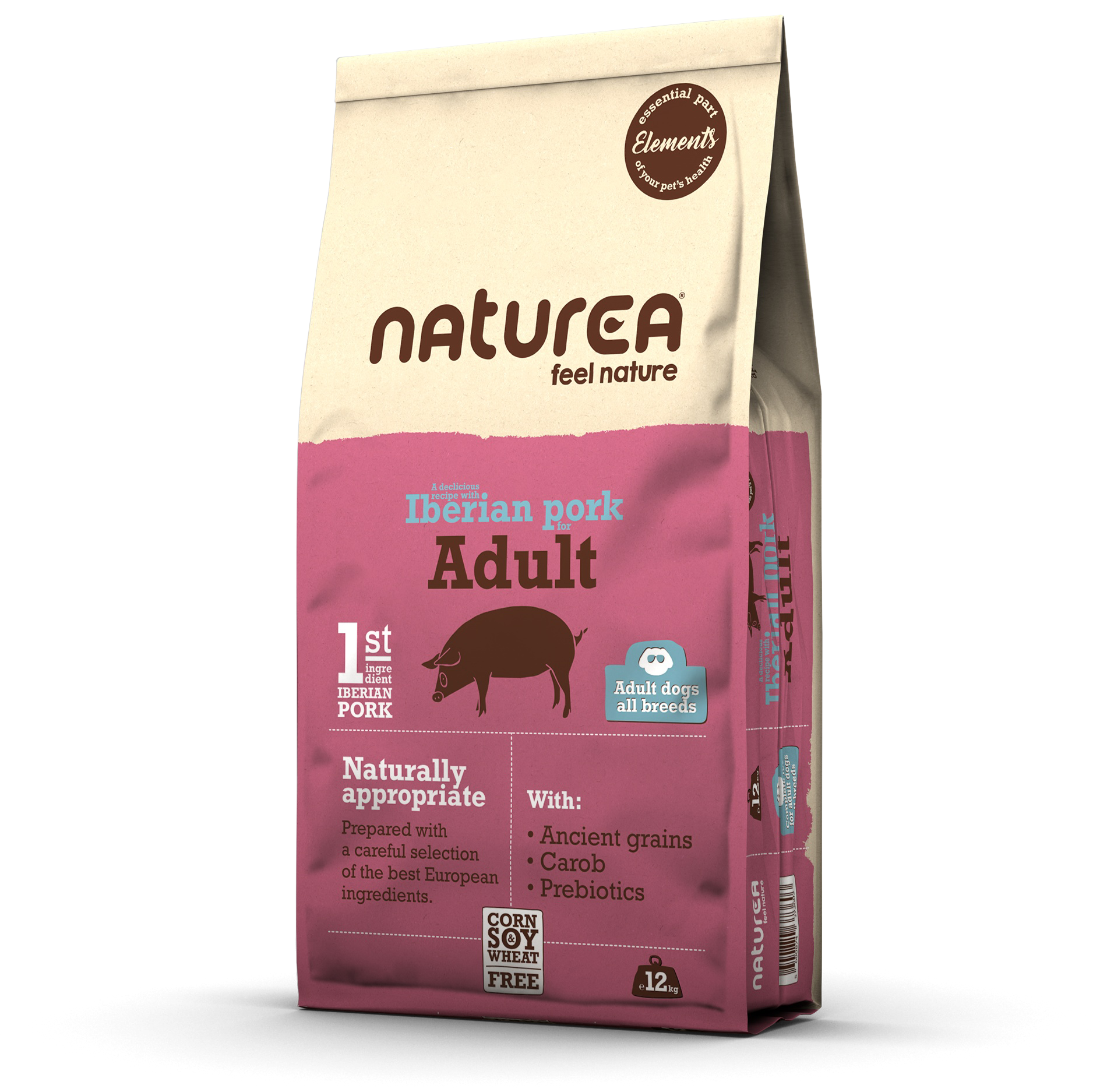Naturea Elements Adult – Iberisch Varkensvlees Hondenvoer 12 kilo zakken