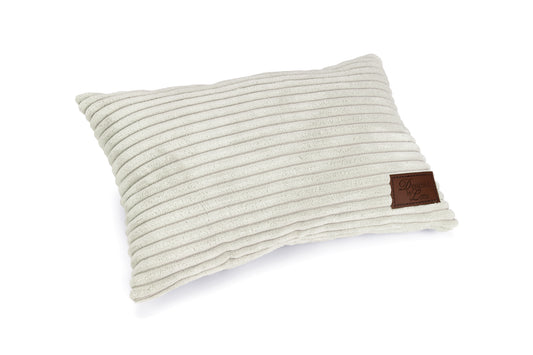 Desgined by Lotte Hoofdkussen Ribbed - Hond - Lichtgrijs - 35x23 cn