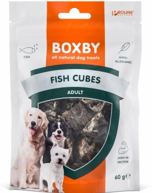 BOXBY FISH CUBES 100% vis, hypoallergeen, eiwitrijk