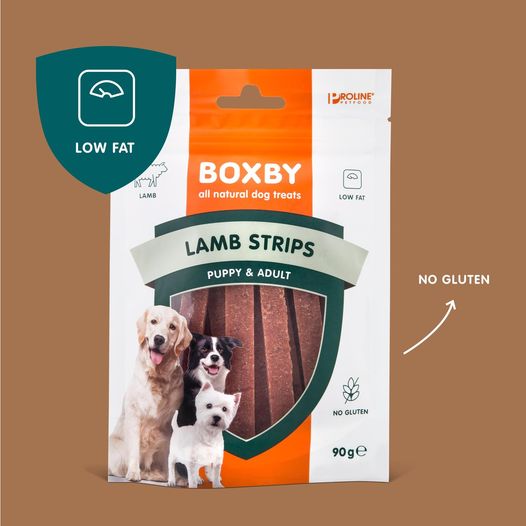 Boxby Lamb Strips is een volledig natuurlijke hondensnack. Het is een eiwitrijk, vetarm en glutenvrij hondensnack voor dagelijks gebruik.